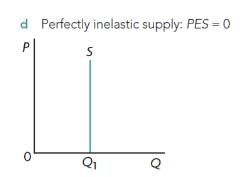 quantity supplied is completely unresponsive to price